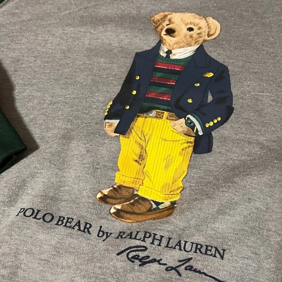 RALPH LAUREN TEDDY BEAR  POLO RALPH LAUREN Kids' Polo Bear Size 3M T-Shirt - Picture 2 of 4